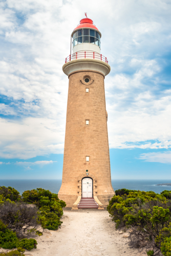 Cape Du Couedic Lighthouse on a day, Kangaroo Island, South Australia - Australian Stock Image