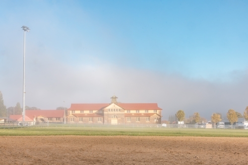 Caravan and camping holiday accommodation at Armidale Showgrounds - Australian Stock Image