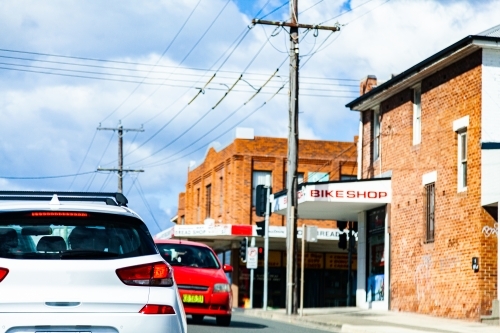 Cars and traffic on city street - Australian Stock Image