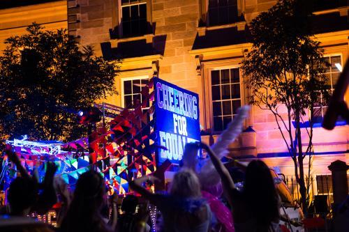 Cheering for equality - Australian Stock Image