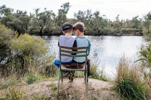 childhood friends - Australian Stock Image