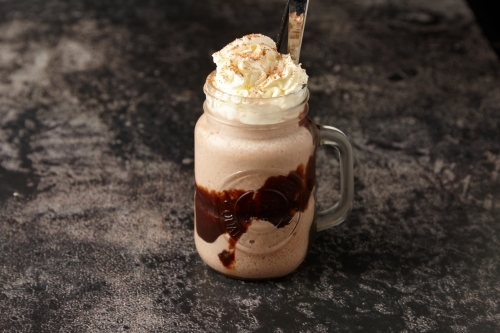 Chocolate frappe drink