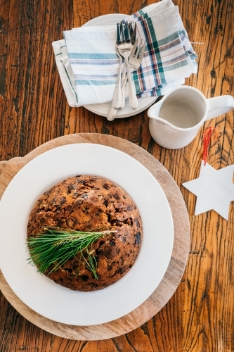 Christmas plum pudding - Australian Stock Image