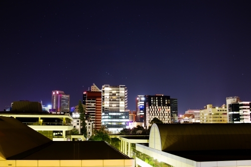 City buildings at night - Australian Stock Image