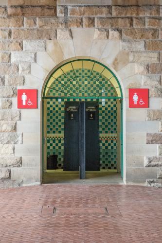 City stone public bathroom - Australian Stock Image