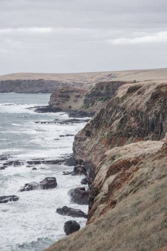Cliffs meeting the ocean - Australian Stock Image