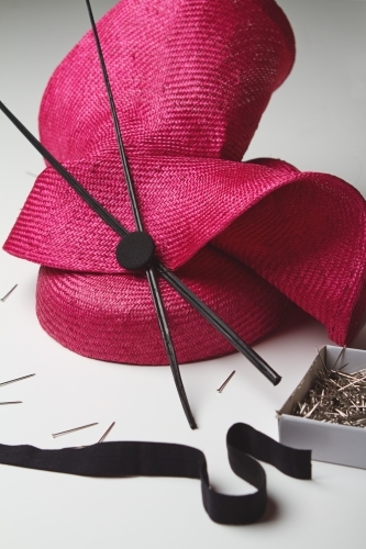 Close up of a ladies fashion hat accessory for the races - Australian Stock Image