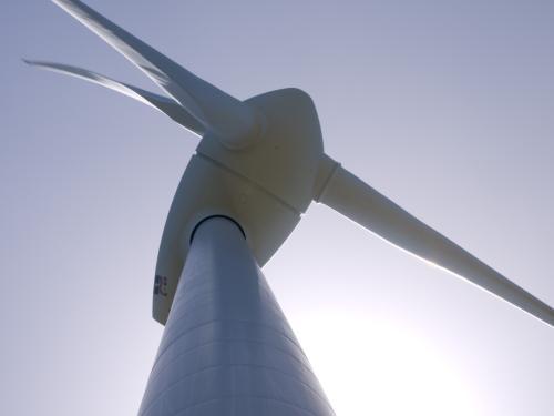 Close up of a wind turbine - Australian Stock Image