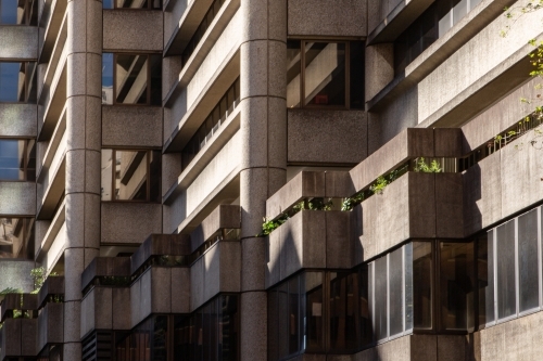 Close up shot of a side wall of a building. - Australian Stock Image
