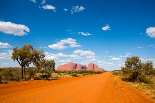 Close up shot of an outback with red dirt - Australian Stock Image