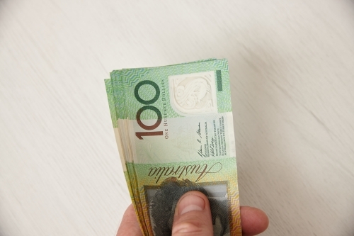 Close up shot of Australian 100 dollar - Australian Stock Image