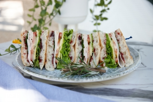 close up shot of clubhouse sandwich - Australian Stock Image