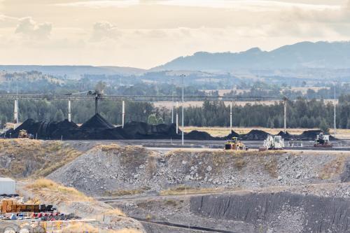 Coal Mine conveyor and stockpile