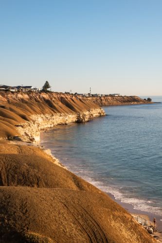Coastal cliffs, Moana Beach, South Australia - Australian Stock Image