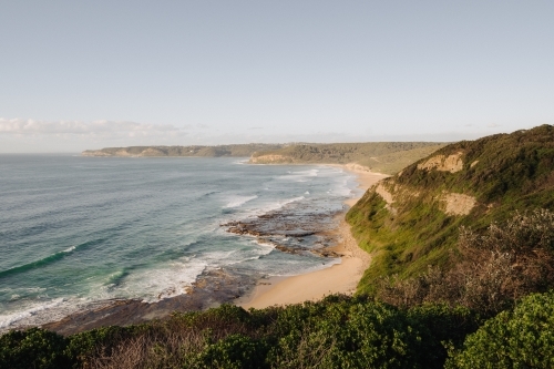 Coastal headland views from Merewether Lookout, looking towards Little Redhead Point - Australian Stock Image