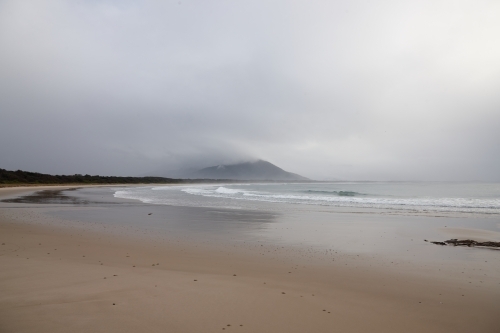 Coastal landscape on cloudy day - Australian Stock Image
