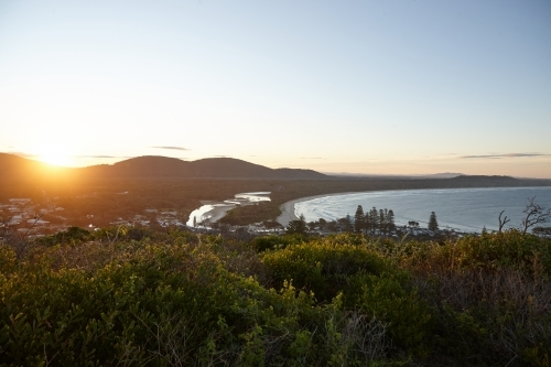 Coastal landscape on sunrise - Australian Stock Image