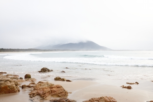 Coastal landscape overcast morning - Australian Stock Image