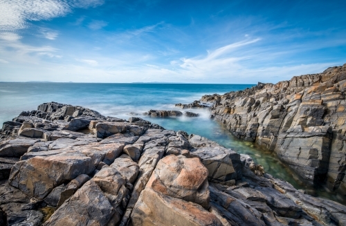Coastal rocks and ocean