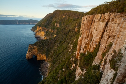 Coastline near Cape Huay - Tasman National Park - Tasmania - Australian Stock Image