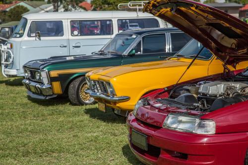 Colourful cars on display at autofest - Australian Stock Image