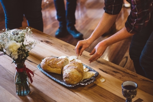 Communion bread - Australian Stock Image
