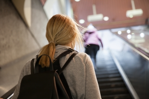 Commuter Leaving the Station - Australian Stock Image