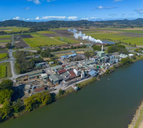 Condong sugar cane mill in northern New South Wales near Murwillumbah - Australian Stock Image