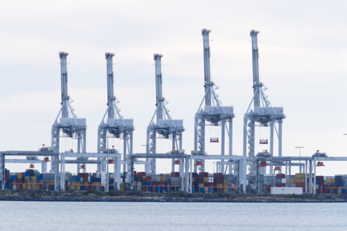 Container cranes - Australian Stock Image