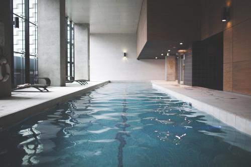 Contemporary Indoor Lap Pool - Australian Stock Image