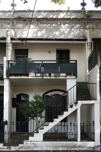 Conversion of Victorian terrace homes in inner city suburb - Australian Stock Image