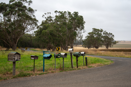 Country letter boxes - Australian Stock Image
