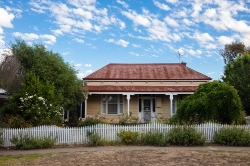 Country/rural style timber house in Horsham, Victoria - Australian Stock Image