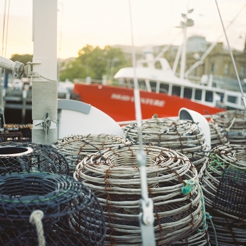 Crab Pot on Boat - Australian Stock Image