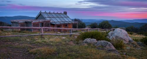 Craig's Hut at dawn - Australian Stock Image