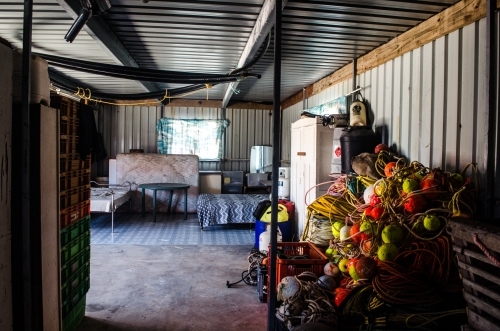 Crayfisherman's shed - Australian Stock Image