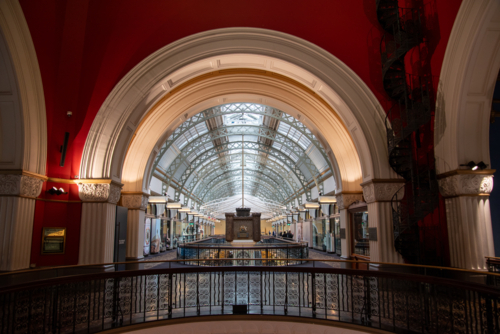 Curved glass ceiling of the Queen Victoria Building - Australian Stock Image