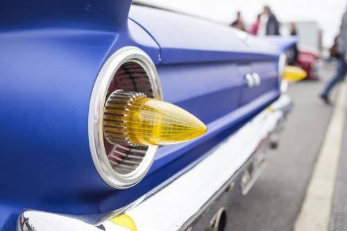 Custom tail lights on vintage car - Australian Stock Image