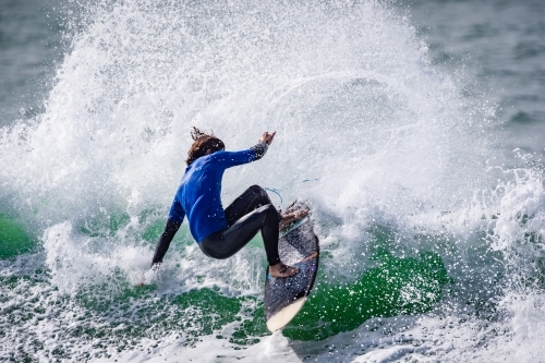 Cut Back on wave - Australian Stock Image