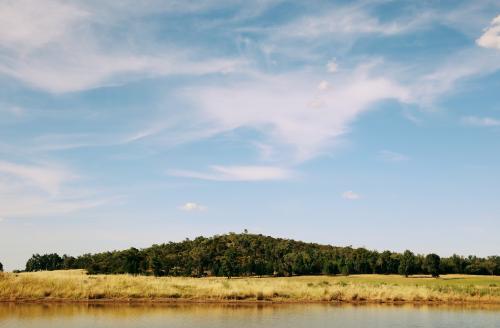 Dam and horizon - Australian Stock Image