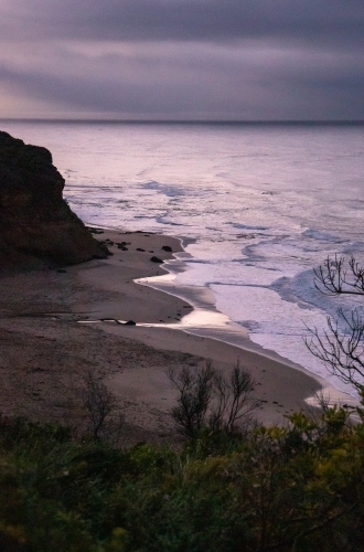 Dark coastline and sky - Australian Stock Image