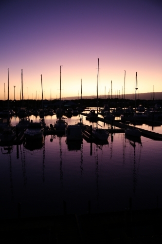 Dawn Over the Marina - Australian Stock Image