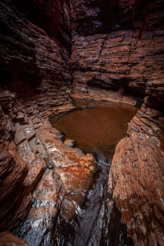Deep Inside The Karijini Gorges - Australian Stock Image
