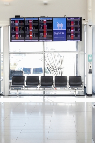 Departures board at Tullamarine domestic airport
