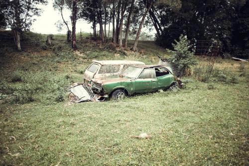 Derelict cars - Australian Stock Image