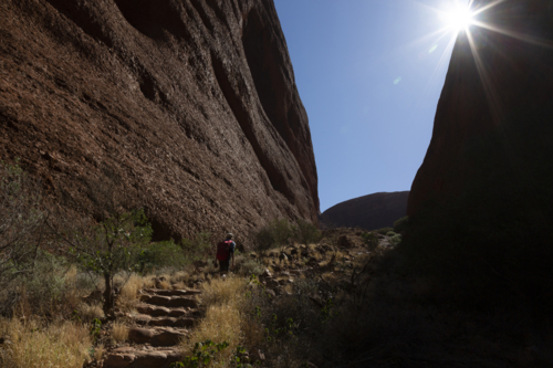 Desert hiking - Australian Stock Image