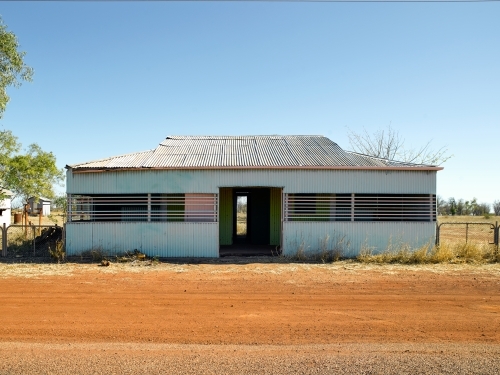 Deserted shed in outback location