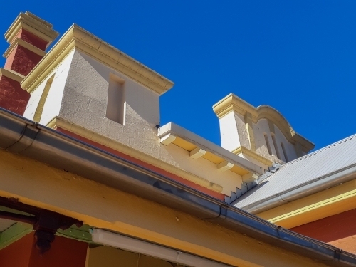 Detail of roof on original railway station building - Australian Stock Image