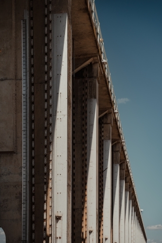 Detail of the Dam Wall at Hume Dam near Albury and Wodonga. - Australian Stock Image