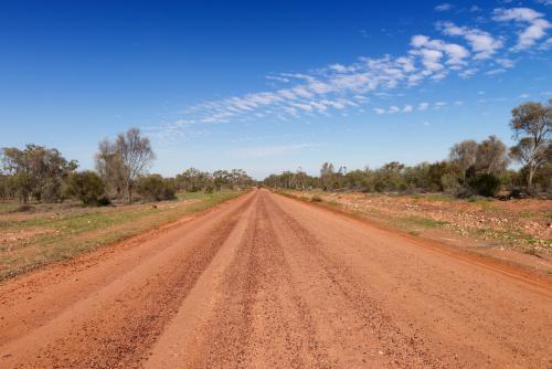Dirt road in Aussie outback - Australian Stock Image